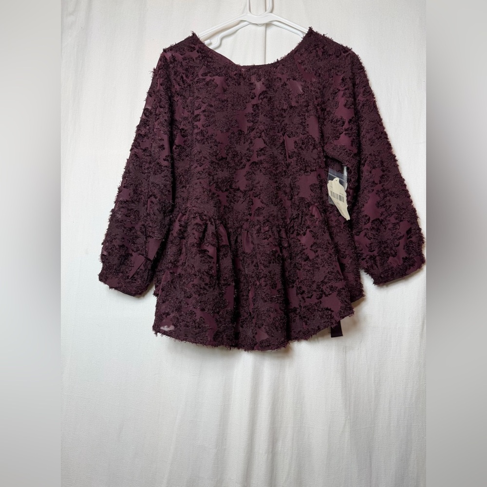 Altar’d State Burgundy Babydoll Women's Top Size Small